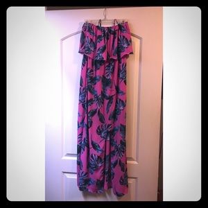 Tropical print sundress